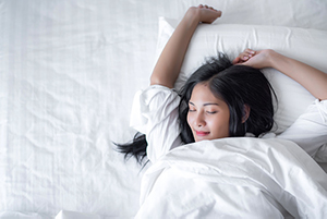 Sleeping female patient from Cooley Smiles in Everett, WA