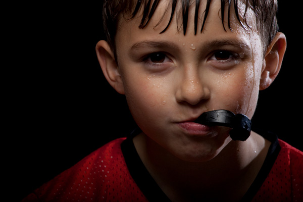 Child with sportsguard from Hoffman Dental in Hillsboro, OR
