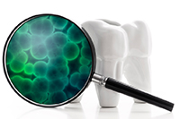 Plaque on a tooth.